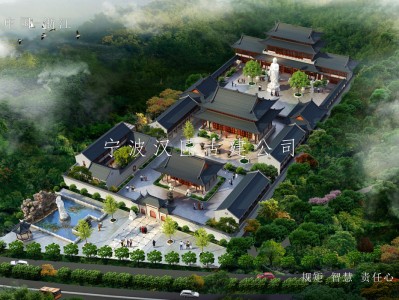 临海寺院古建规划设计-药师禅寺