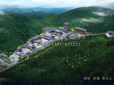 临海长福禅寺仿唐建筑规划设计