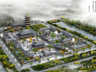 临海寺庙建筑总体规划方案