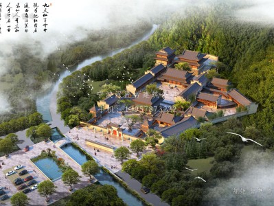 临海资教寺总体建筑规划方案图