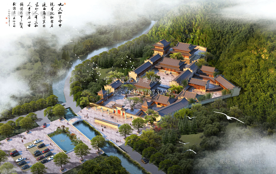 临海资教寺总体建筑规划方案图